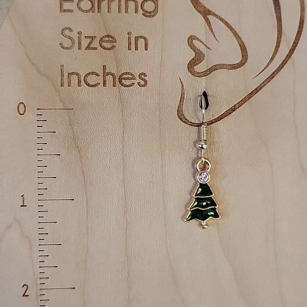 TINY CHRISTMAS CHARM EARRINGS